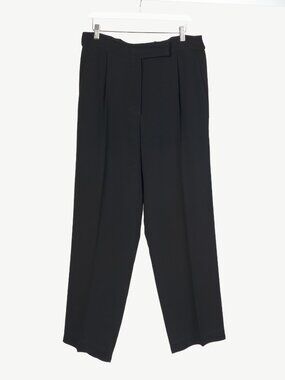 Brunello Cucinelli Black Silk-Blend Crepe Tapered Trousers